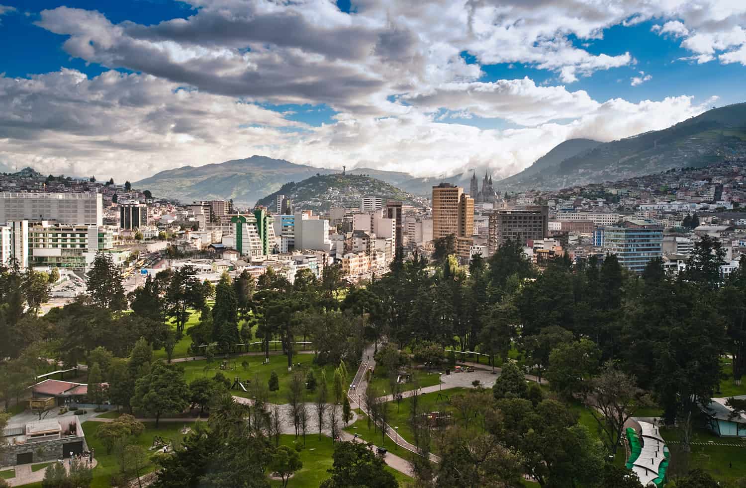 Elevated view of Quito, Ecuador