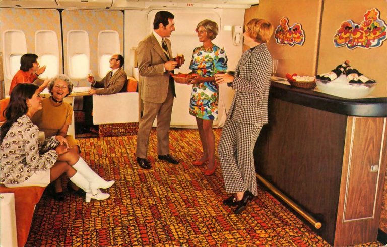 Como era voar de avião nos anos 1970