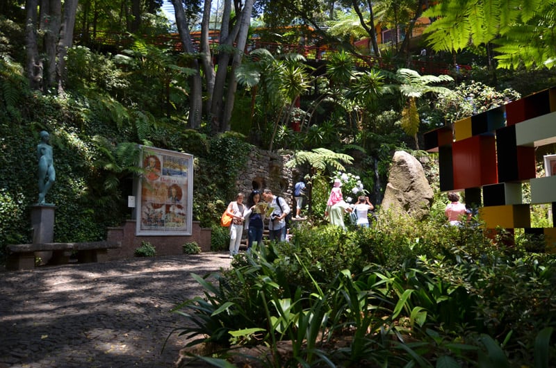 Jardim para visitação no Monte Palace