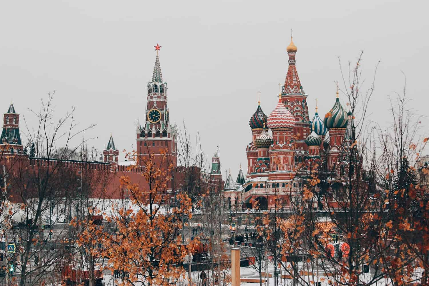 Kremlin durante o inverno.