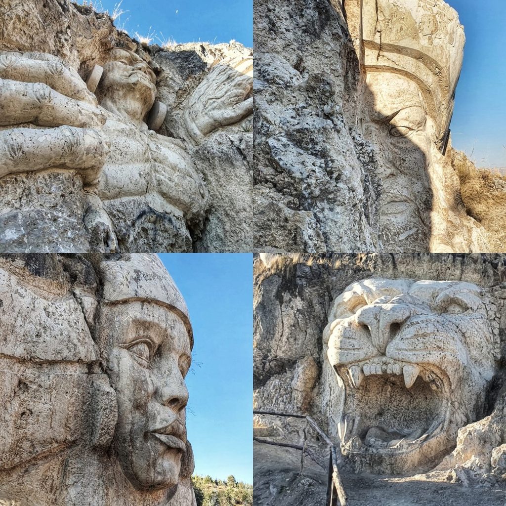 Esculturas em pedra no Peru