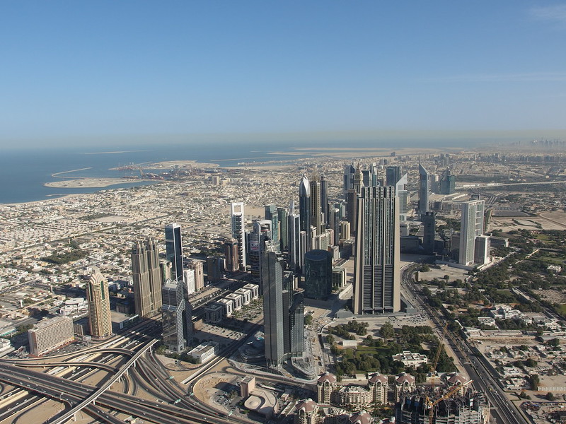 Vista do 124º andar do Burj Khalifa/Foto: Flickr