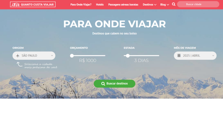 Calculadora de viagem: descubra quanto custa viajar para qualquer destino